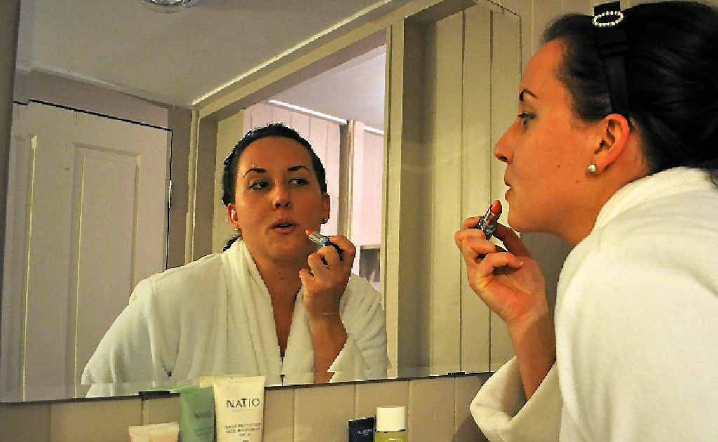 Katie Kinlyside puckers up ahead of the Warwick Cup at Allman Park.